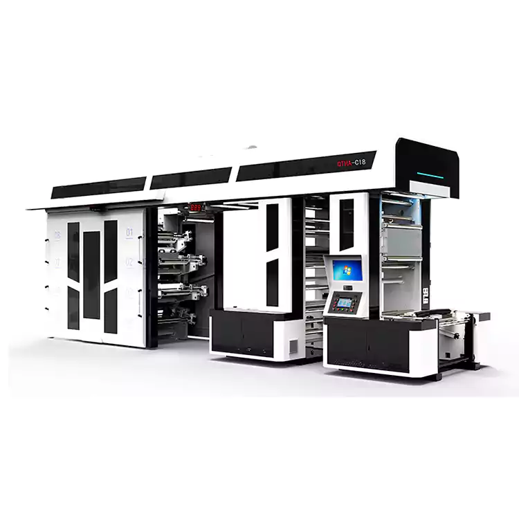 শপিং ব্যাগ মুদ্রণের জন্য কাস্টমাইজ করা 8 রঙের ফ্লেক্সোগ্রাফিক প্রিন্টিং প্রেস